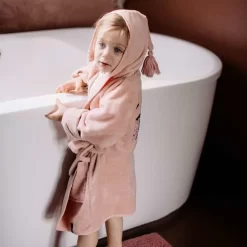 LA MILLOU BATHROBE BAMBOO SOFT - POWDER PINK - UNIVERSE OF UNICORN PINK -Baby Product Shop image 1527