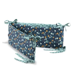 LA MILLOU BED BUMPER - FRENCH BLEU JARDIN & LES BLEU FLEURS