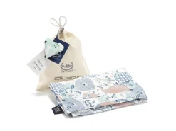 LA MILLOU BAMBOO SWADDLE FRINGE - KING SIZE - MOONLIGHT SWAN -Baby Product Shop image 1689