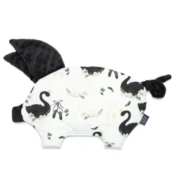 LA MILLOU SLEEPY PIG PILLOW - MOONLIGHT SWAN - BLACK