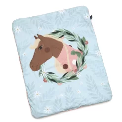 LA MILLOU TODDLER BLANKET - PONY IS MY LOVE - PAPAYA