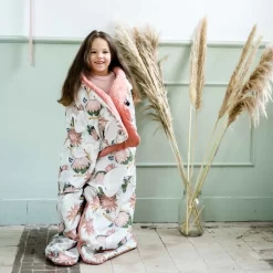 LA MILLOU TODDLER BLANKET - PONY IS MY LOVE - PAPAYA -Baby Product Shop image 1780