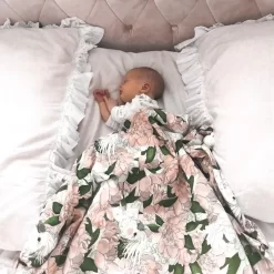 LA MILLOU BAMBOO SWADDLE FRINGE - KING SIZE - BOHO ROYAL ARROWS -Baby Product Shop image 1805