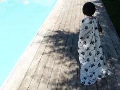 LA MILLOU BAMBOO SWADDLE FRINGE - KING SIZE - WILD BLOSSOM -Baby Product Shop image 1950