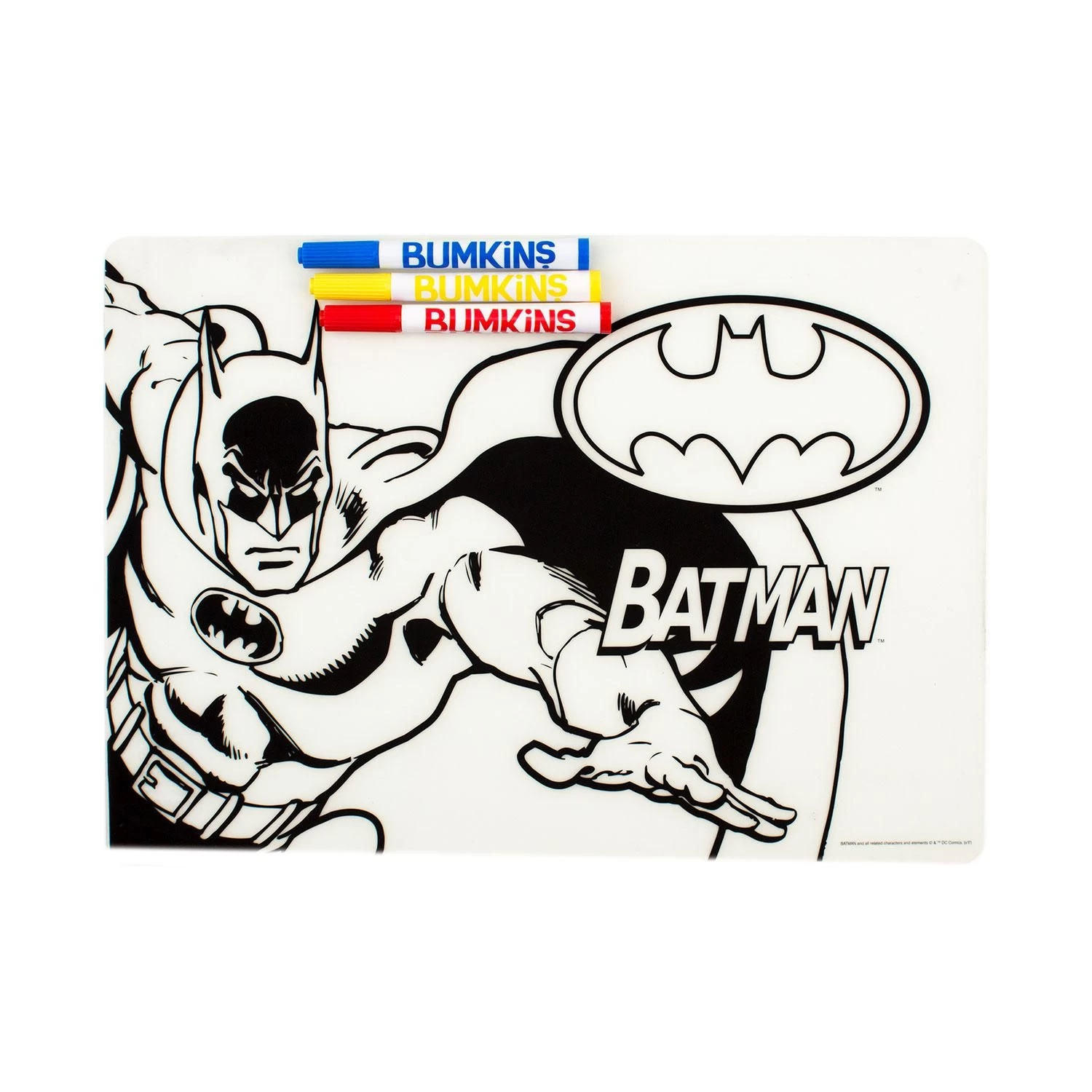 Bumkins D - Bumkins DC Comics - Silicone Colouring Mat - Batman 1 Bumkins D - Bumkins DC Comics - Silicone Colouring Mat - Batman