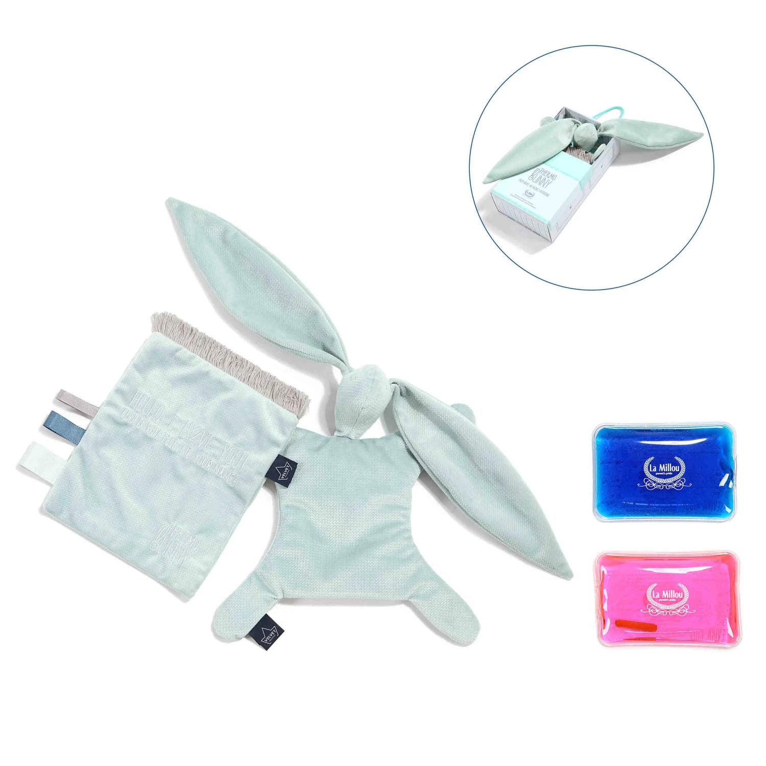 LA MILLOU VELVET COLLECTION - THERMO BUNNY - SMOKE MINT 1 LA MILLOU VELVET COLLECTION - THERMO BUNNY - SMOKE MINT