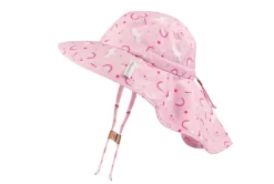 Flapjackkids Sun Hat With Neck Cape - Unicorn