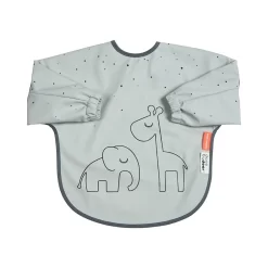 Done By Deer Done By Deer - Sleeved Bib 6-18m Dreamy Dots Grey