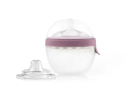 Oval Feeding Bottle With Extra Nipple Plum -Baby Product Shop image 2797