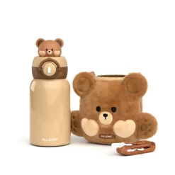 ALLJOINT WARM HAND VACUUM CUP 580Ml Brown Bear -Baby Product Shop image 3041