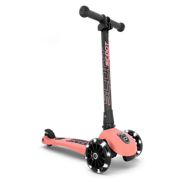 Scoot And Ride Scoot & Ride Highwaykick 3 LED - Peach 1 Scoot And Ride Scoot & Ride Highwaykick 3 LED - Peach