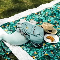 LA MILLOU WATERPROOF PICNIC BLANKET XXL 180x190 - SANTORINI - NAVY -Baby Product Shop image 3521