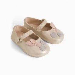 Bonpoint Ballerinas With Cerise Straps For Toddlers