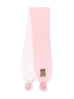 Moschino Scarf With Bear Toy Patch Pink